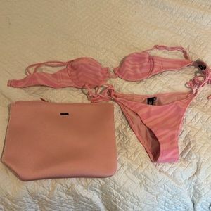 triangl swimsuit! worn maybe twice! Medium top and small bottom